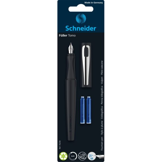 Stilou Schneider Tomo + 2 rezerve/blister Negru