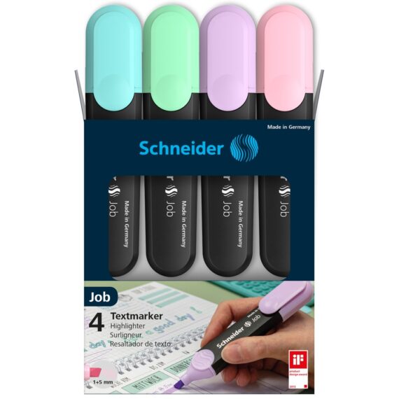Textmarker Schneider Job Pastel 4/set 2